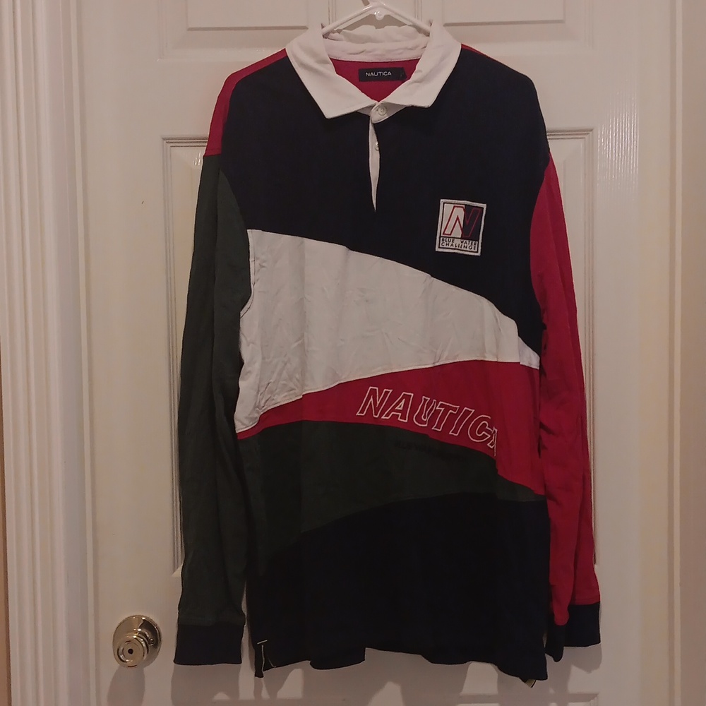 Nautica Multicolor Long Sleeve Polo